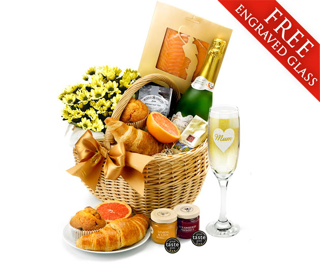 Mother's Day Breakfast Gift Basket With Buck's Fizz